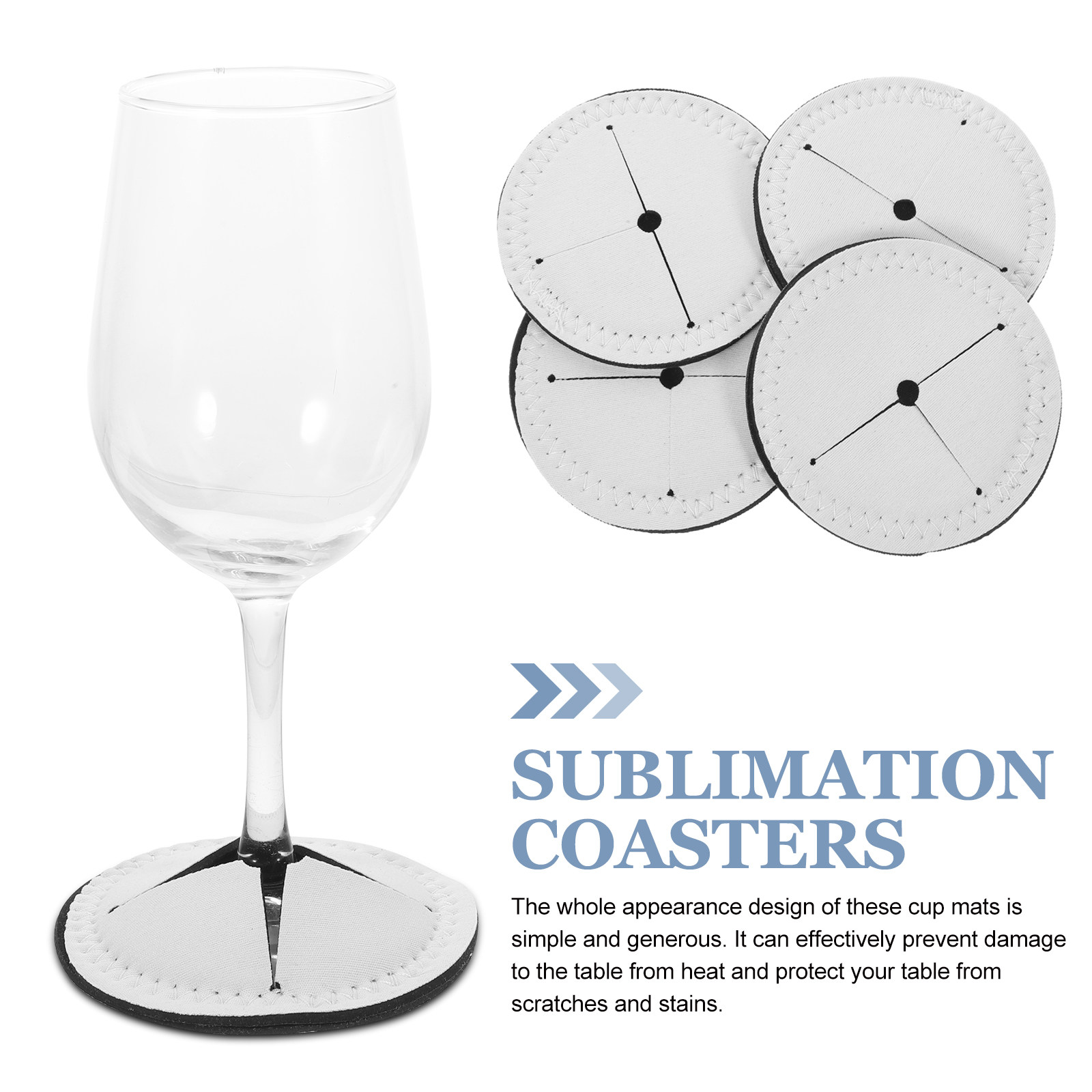 4Pcs Wine Cup Coasters Blank S – обзор и цена Coaster Sublimation Blank