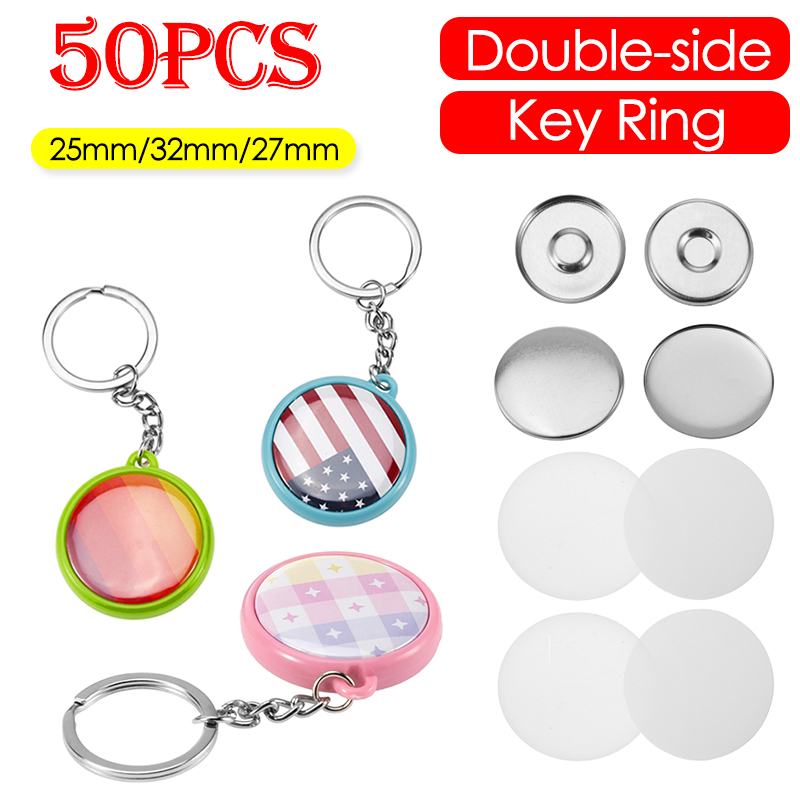 50pcs/Set 25mm 32mm 37mm Doubl – обзор и цена Button Badge Blank