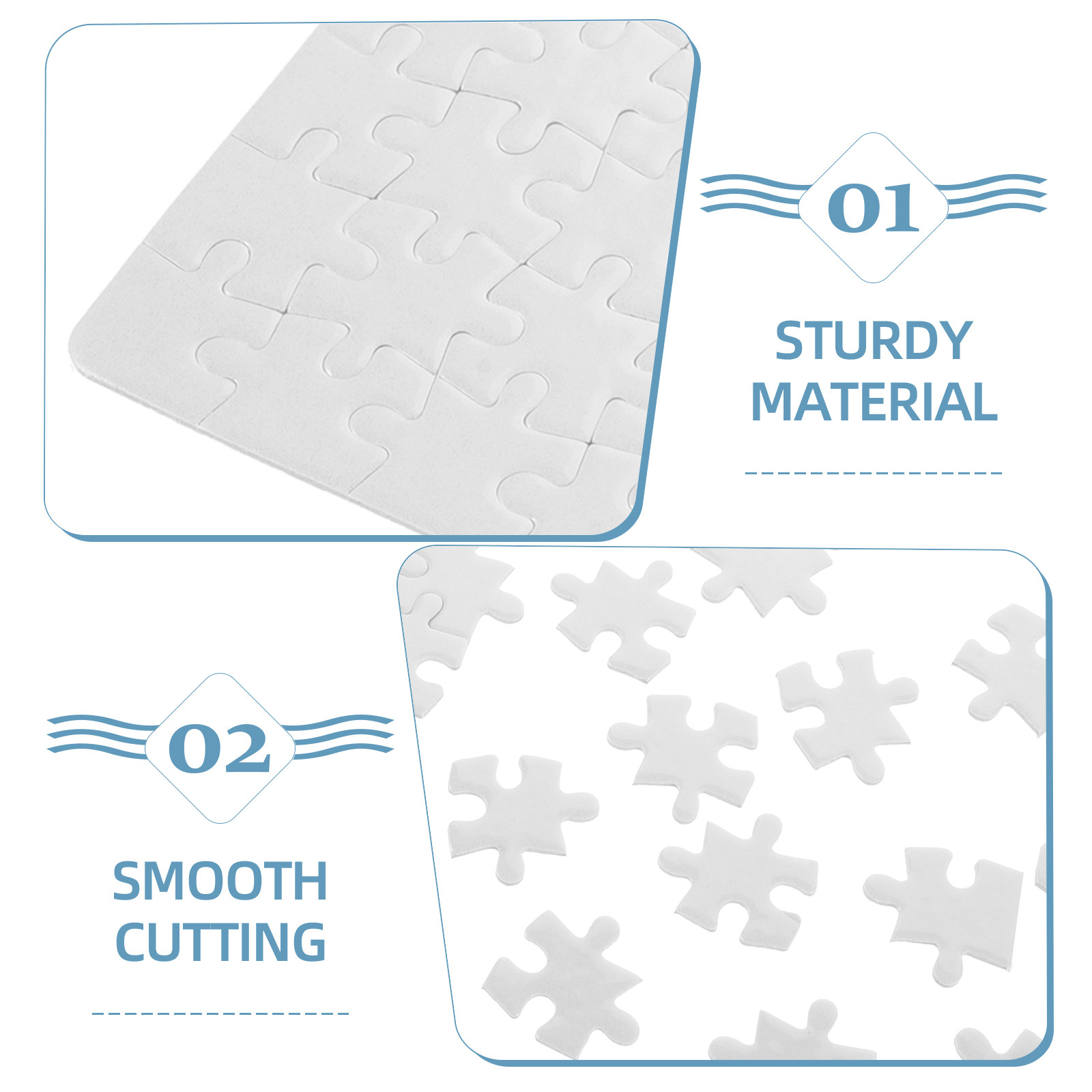 4 Sheets Blank Puzzles for Sub – обзор и цена Puzzle Blank White